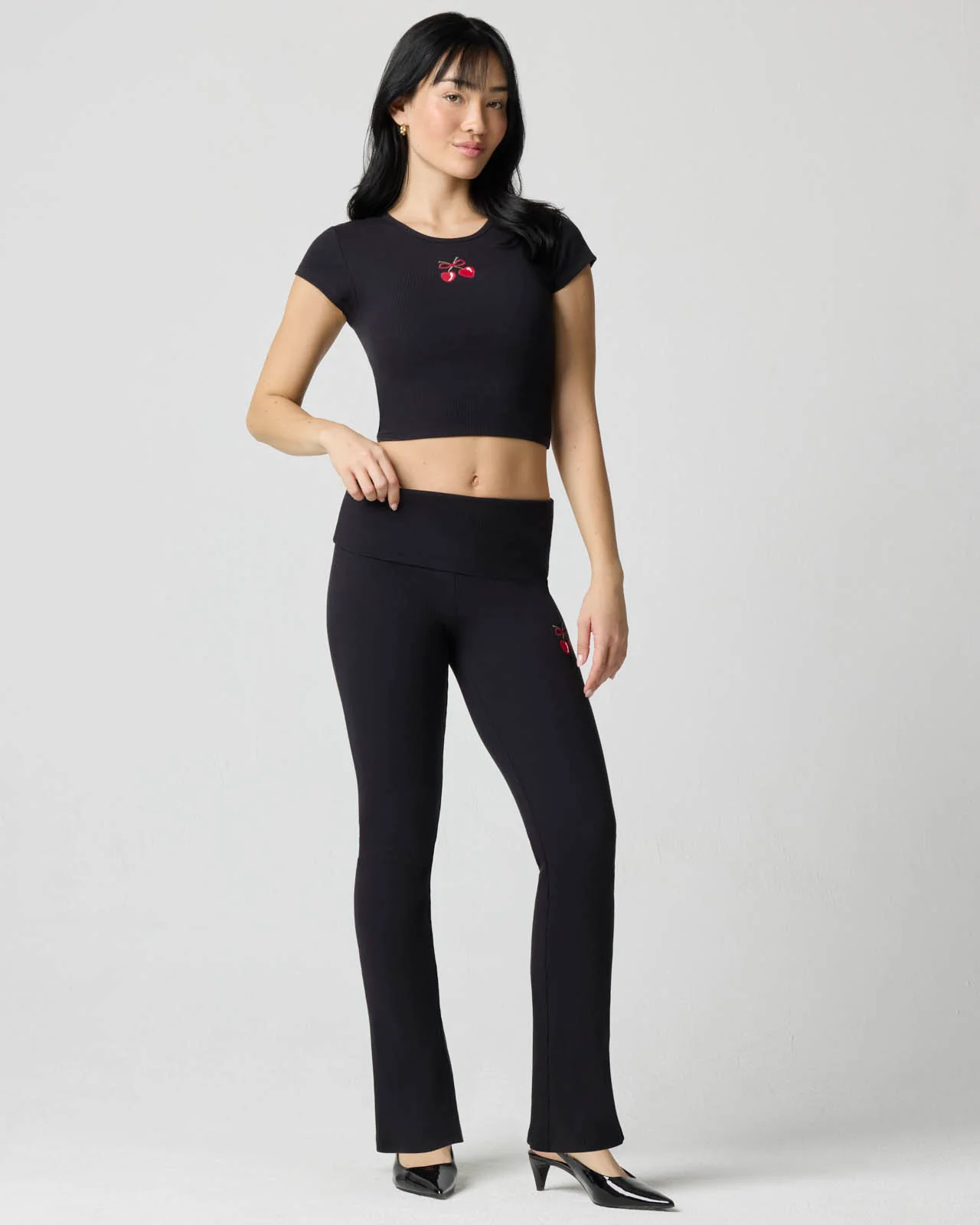 Rib Cherry Foldover Pant - Image 13