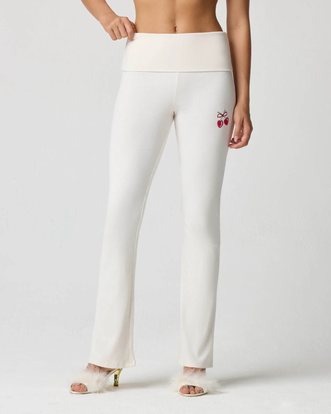 Rib Cherry Foldover Pant - Image 14