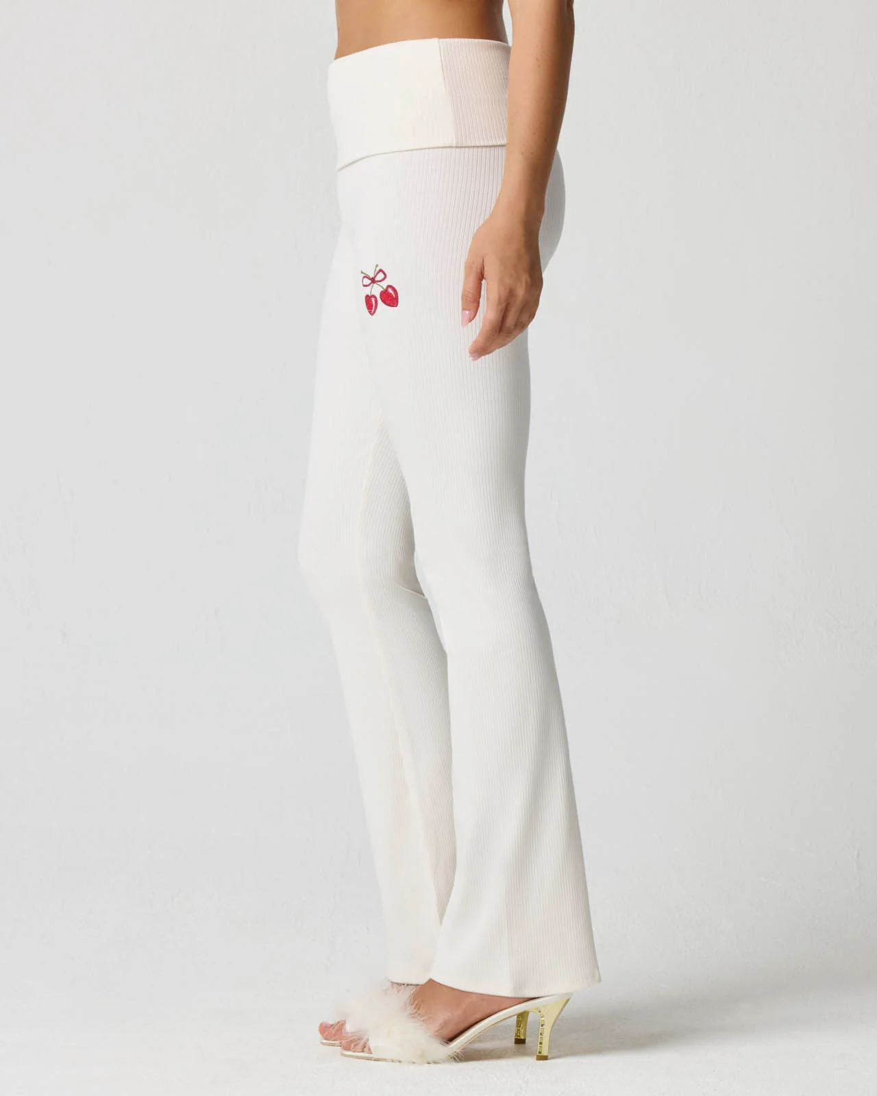 Rib Cherry Foldover Pant - Image 17