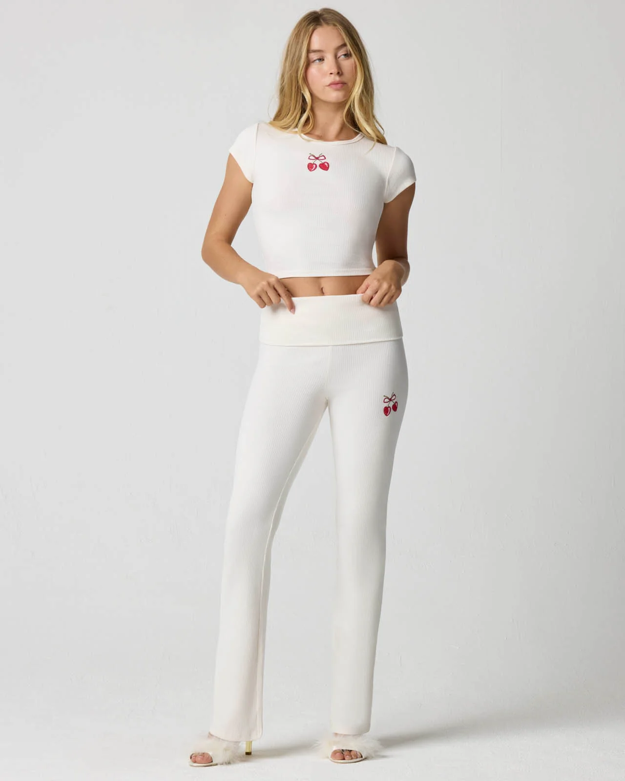 Rib Cherry Foldover Pant - Image 19