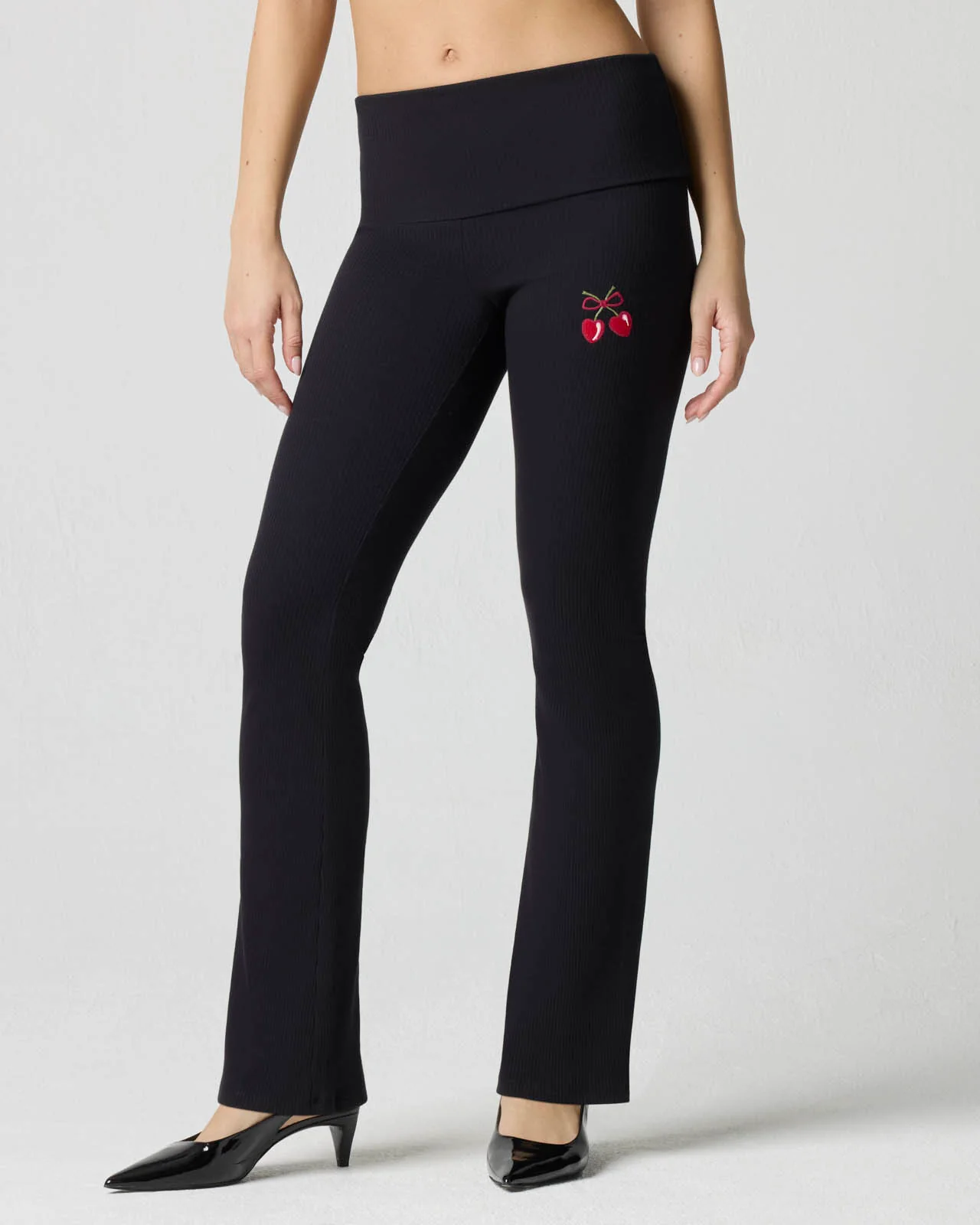 Rib Cherry Foldover Pant - Image 8