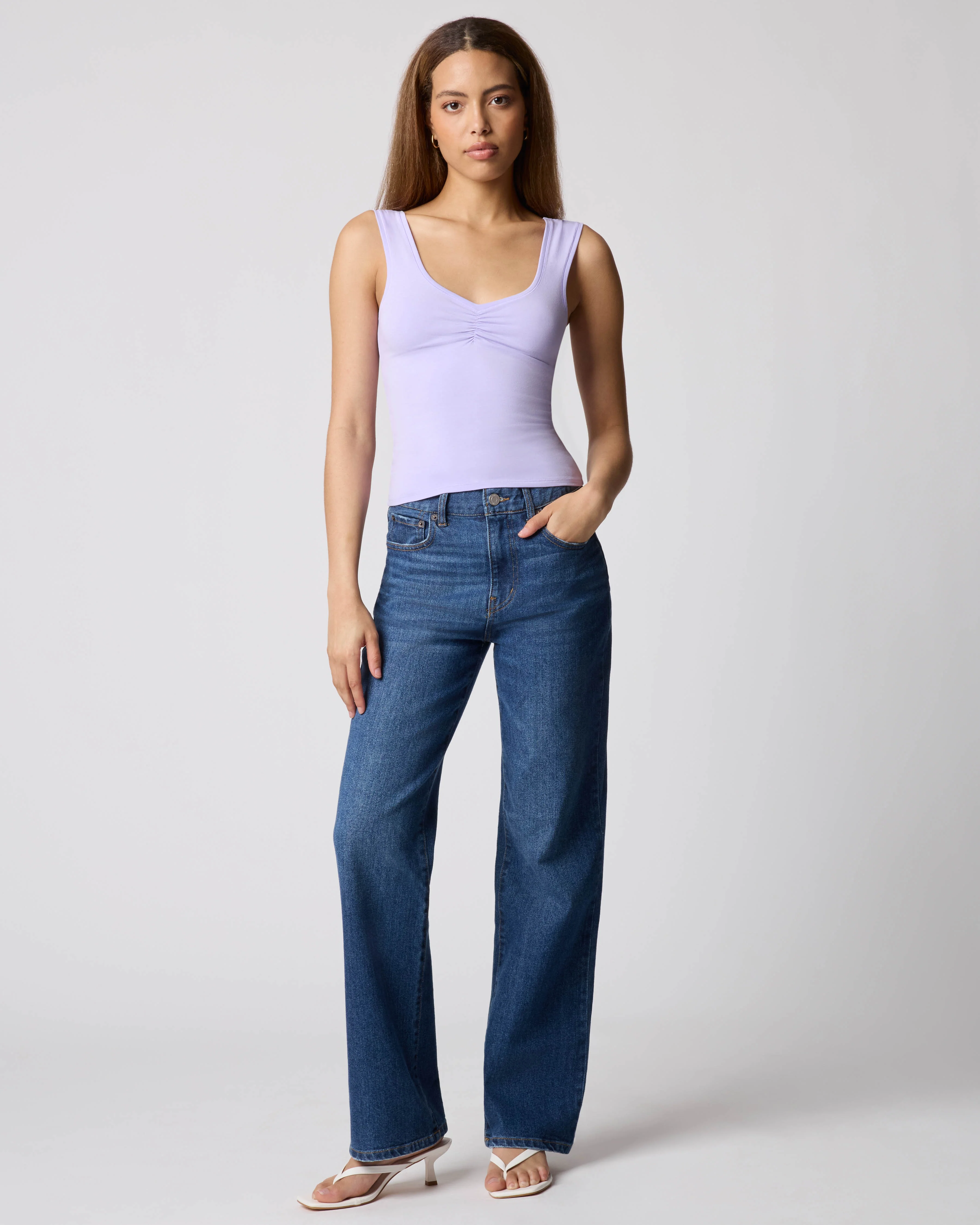 Softie Cotton Ruched Tank - Image 29