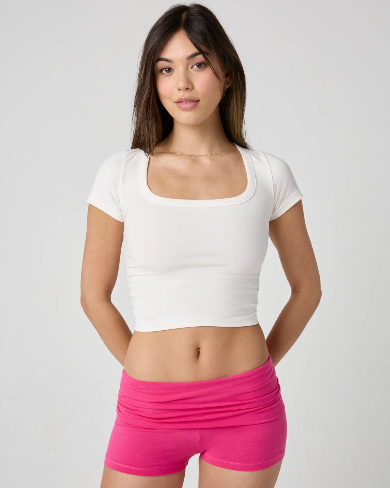 Softie Cotton Ruched Tee - Image 36
