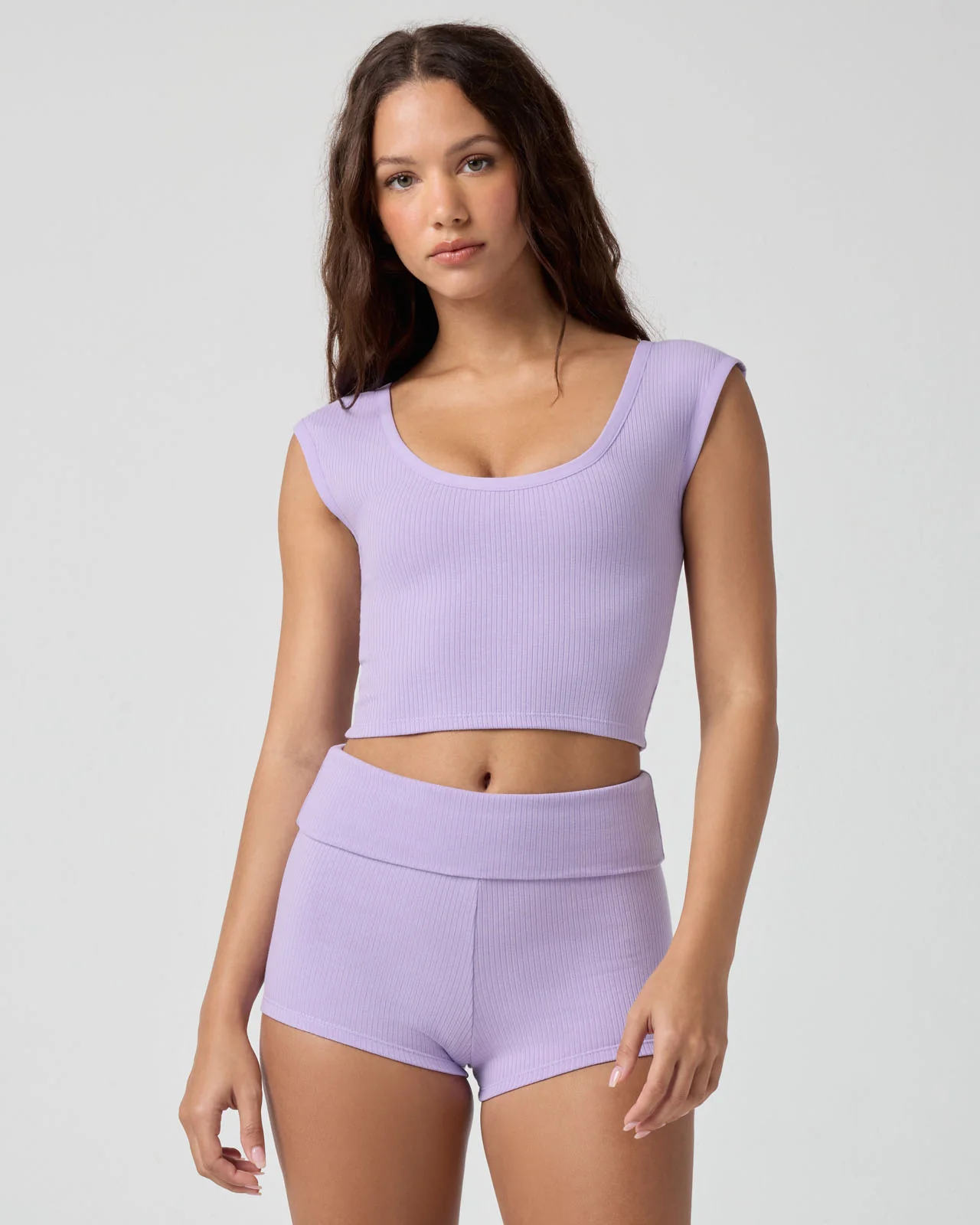Softie Rib Open Back Cap Sleeve Top - Image 12