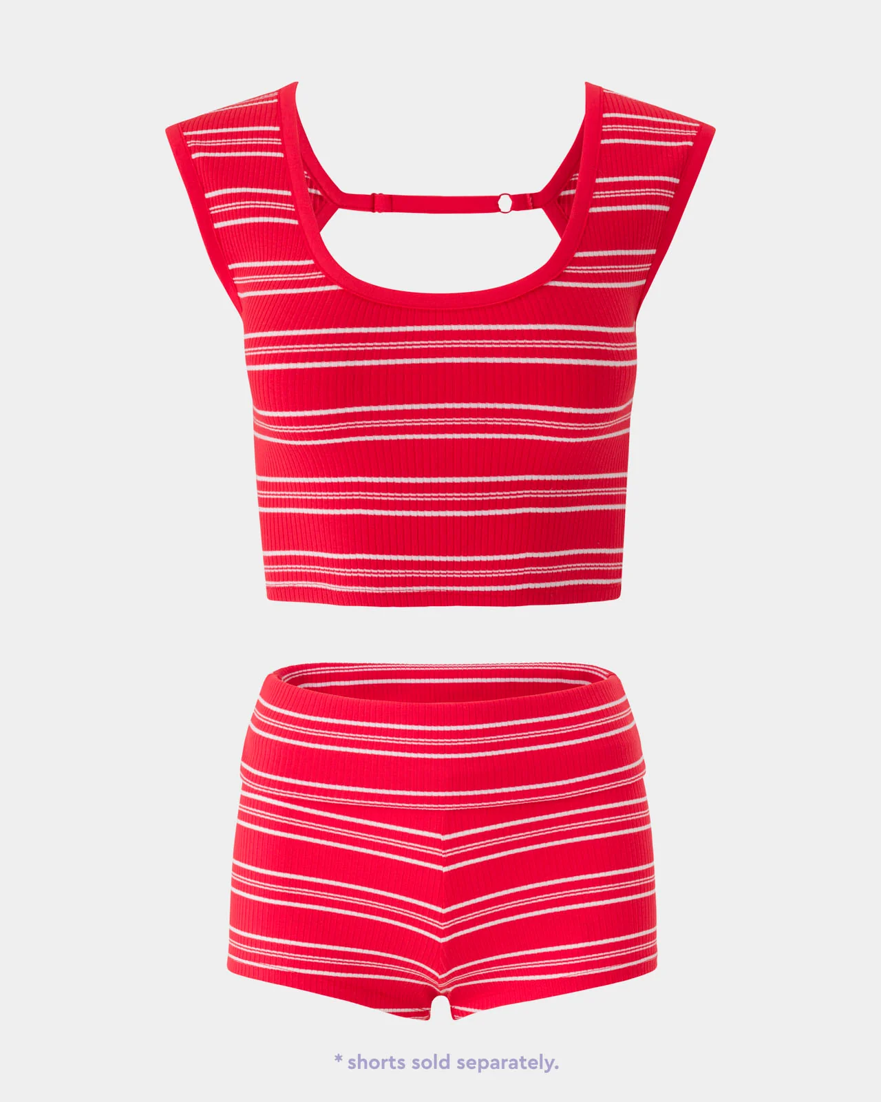 Softie Rib Open Back Cap Sleeve Top - Image 23