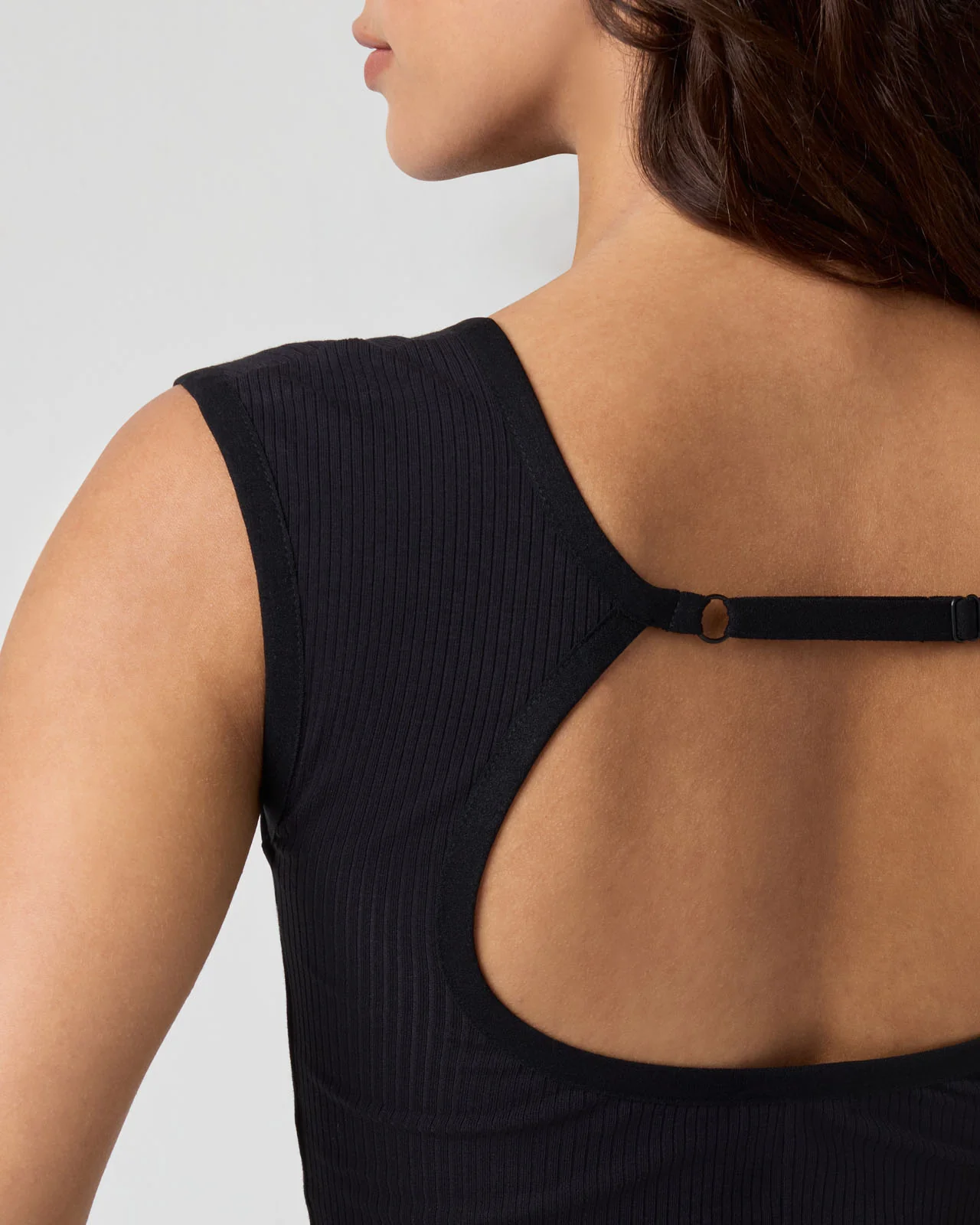 Softie Rib Open Back Cap Sleeve Top - Image 5