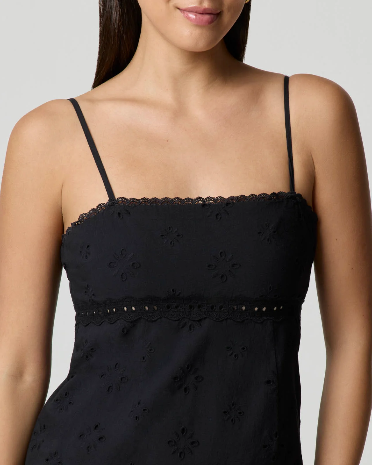 Square Neck Eyelet Mini Dress - Image 10