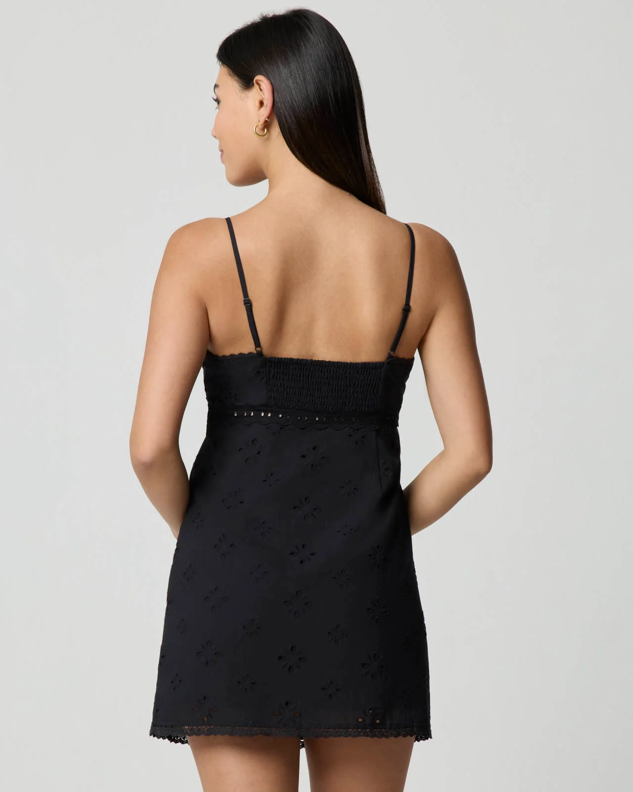 Square Neck Eyelet Mini Dress - Image 8