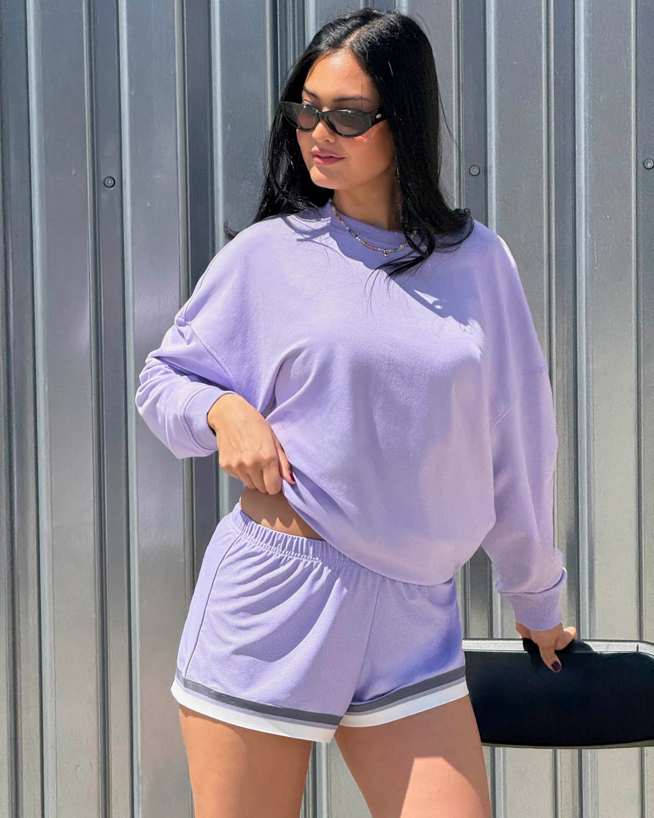 Sporty Terry Oversized Sweatshirt - Image 13