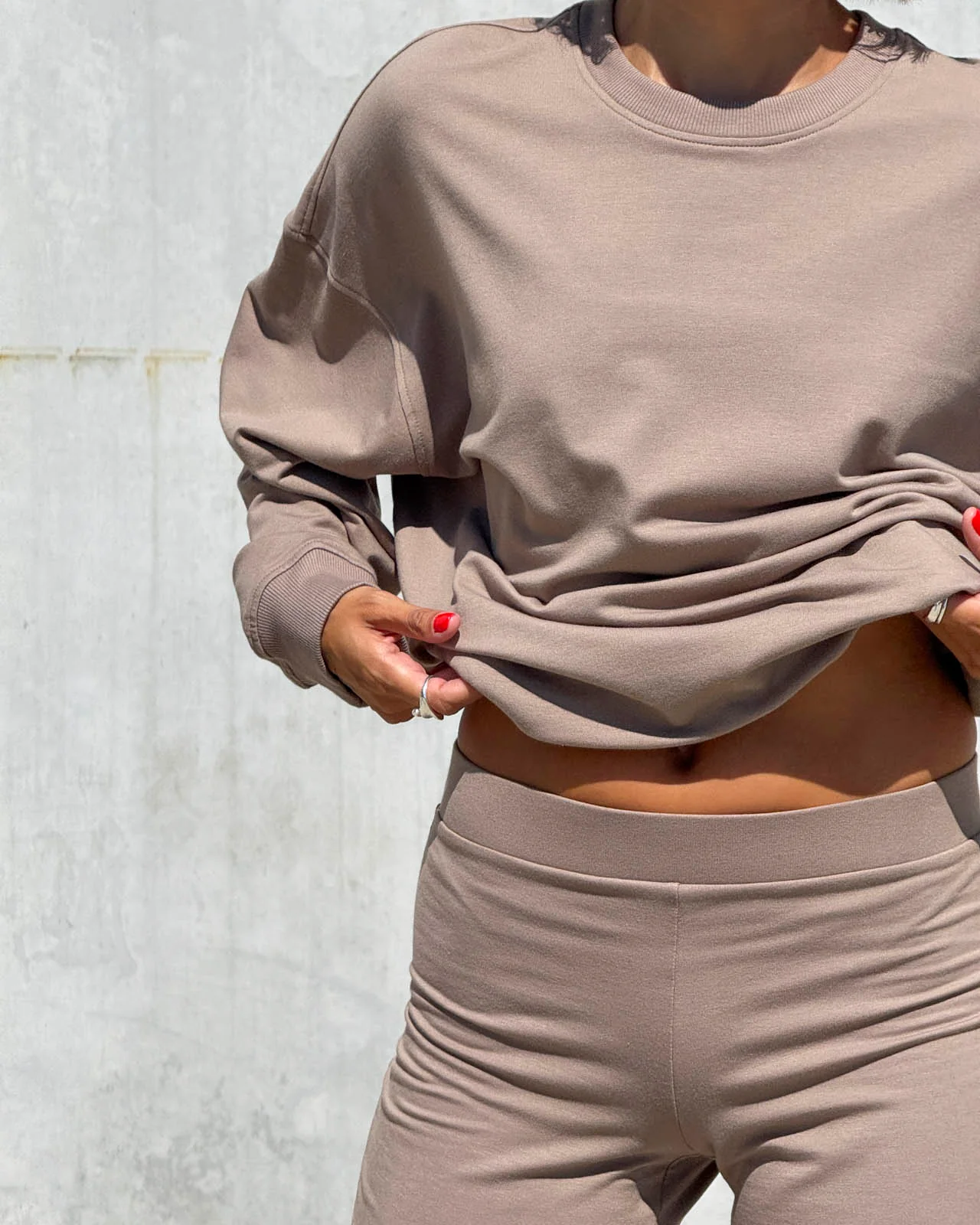 Sporty Terry Oversized Sweatshirt - Image 20