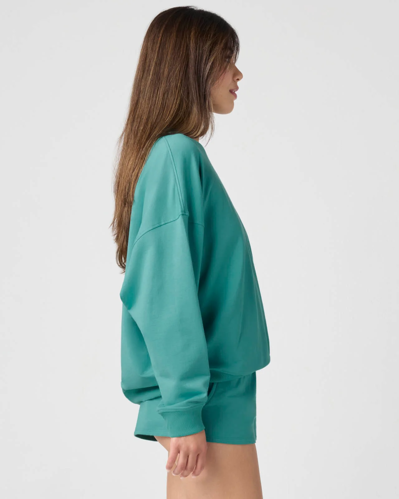 Sporty Terry Oversized Sweatshirt - Image 8