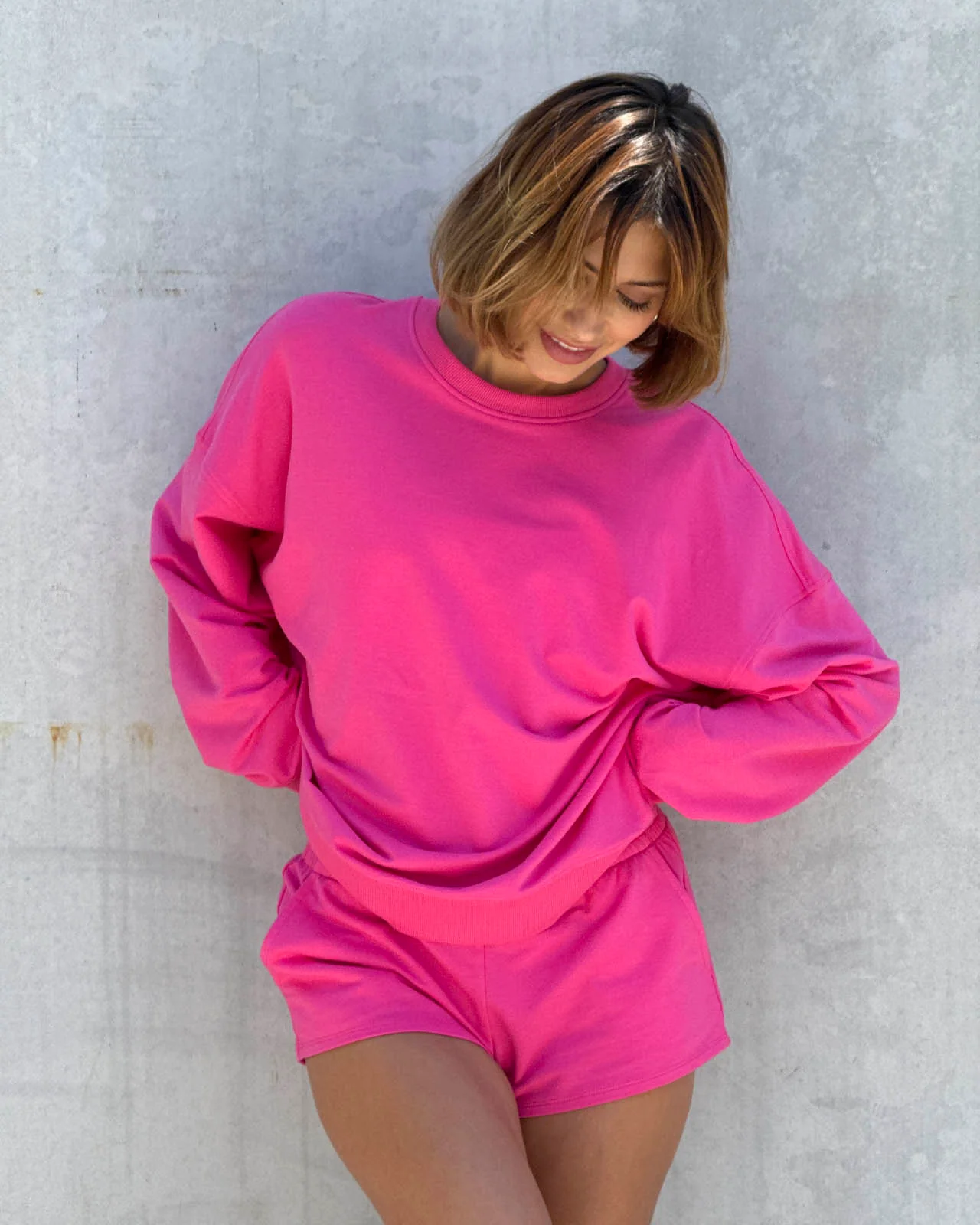Sporty Terry Oversized Sweatshirt - Image 9
