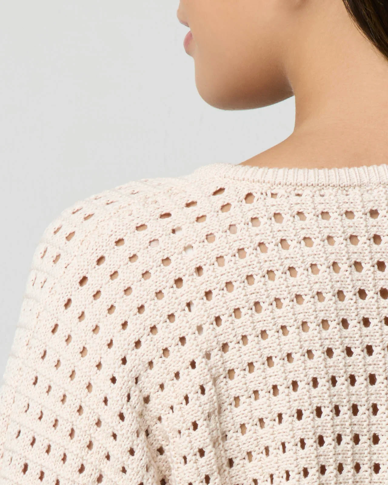 Tie Neck Open Knit Sweater - Image 12