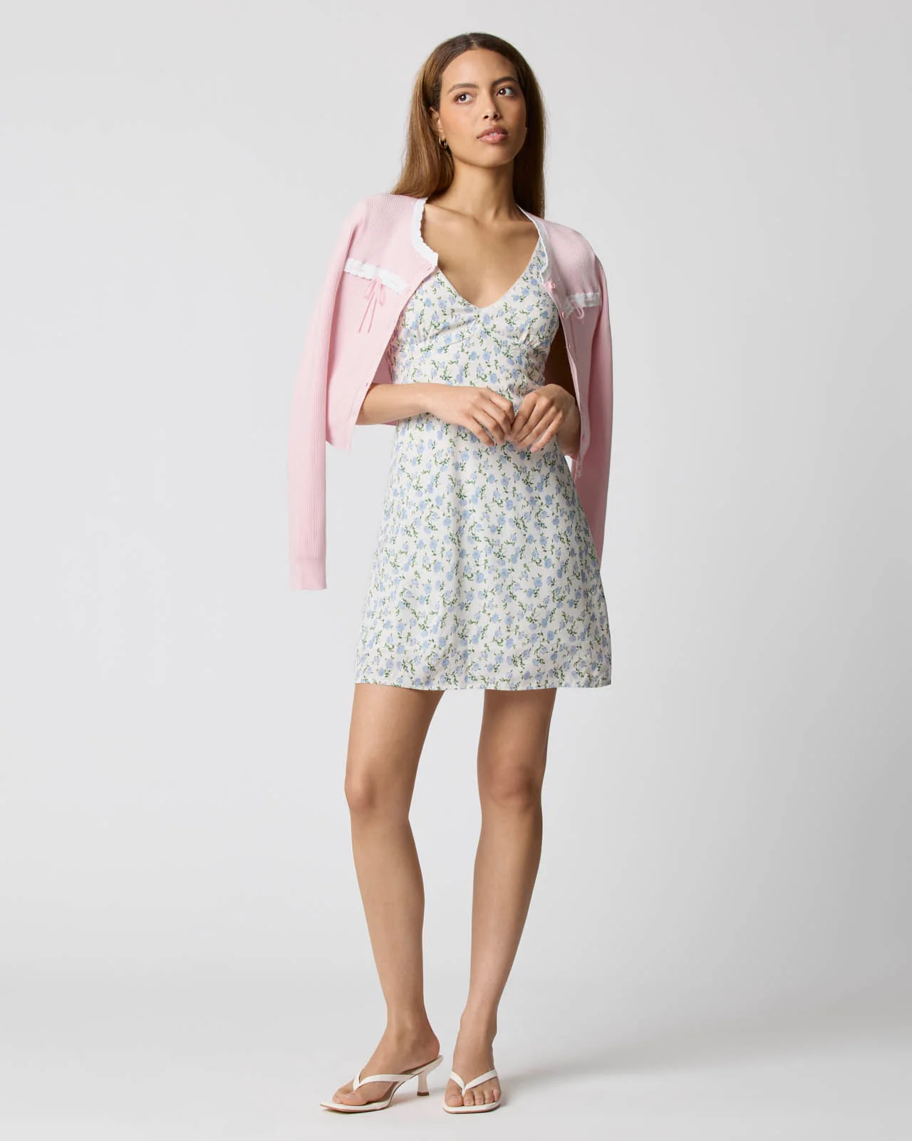 V-Neck Mini Dress - Image 19