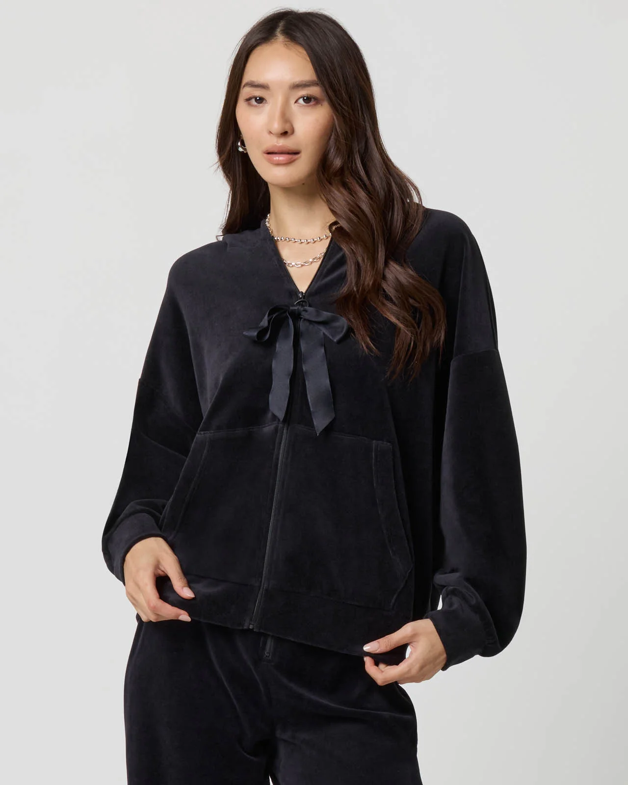 Velour Bow Hoodie - Image 20
