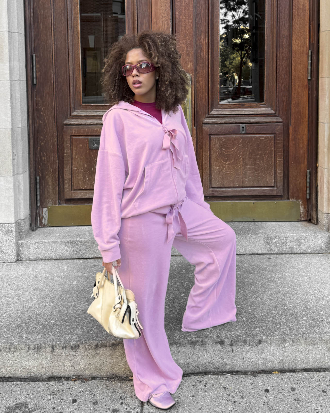 Velour Bow Hoodie - Image 35