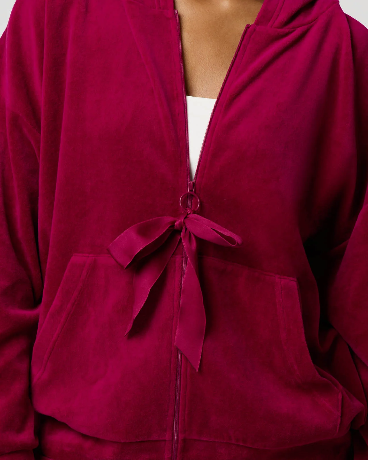 Velour Bow Hoodie - Image 6