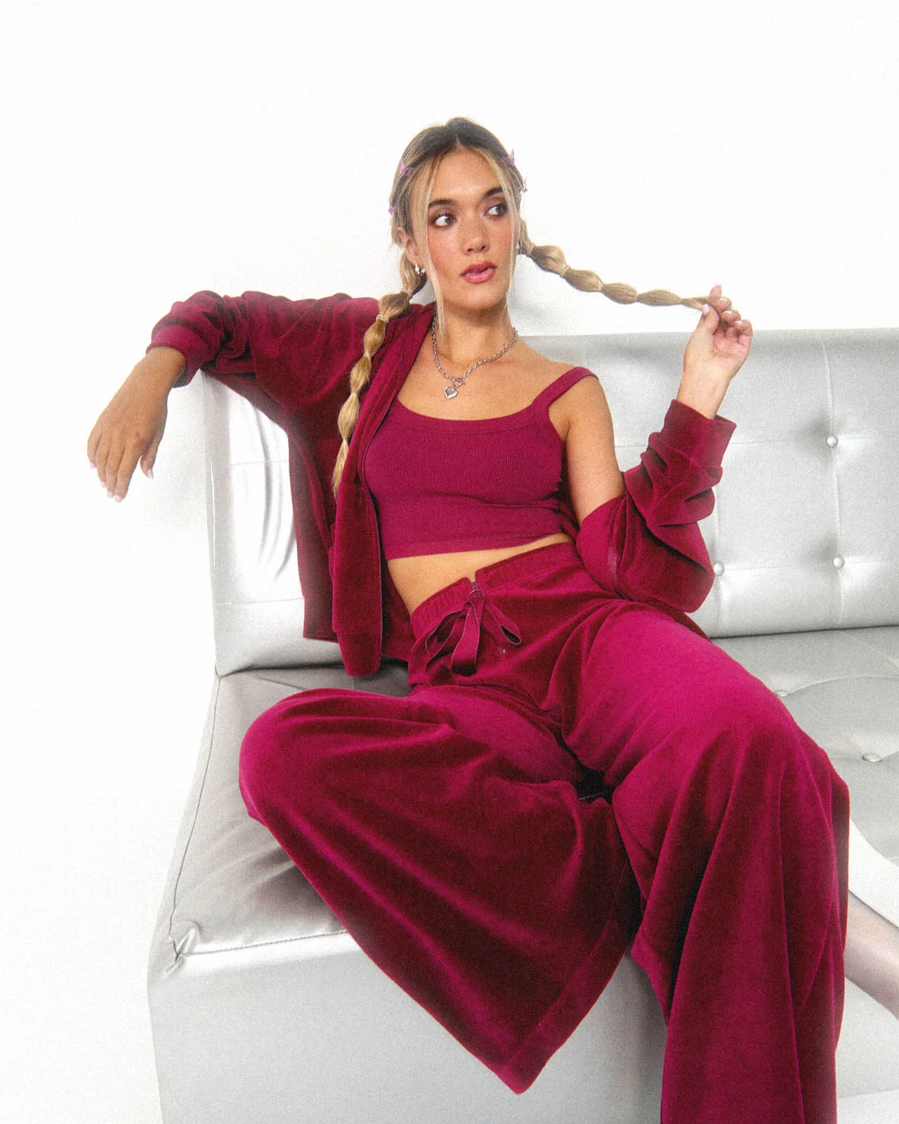 Velour Wide Leg Pant - Image 3