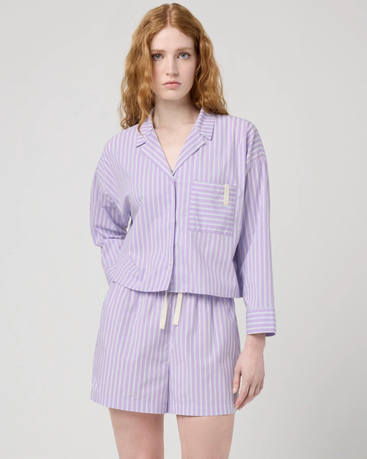 Villa Poplin Stripe Crop Shirt - Image 12