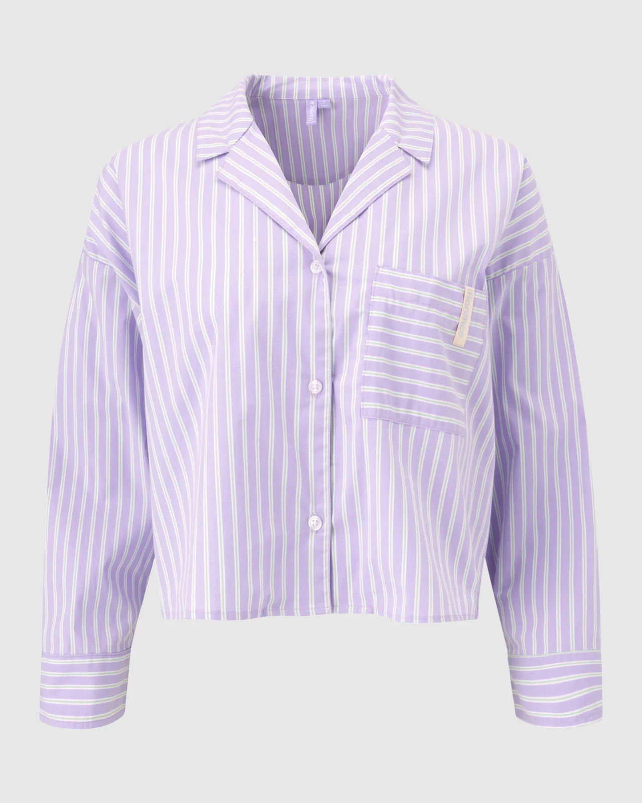 Villa Poplin Stripe Crop Shirt - Image 13