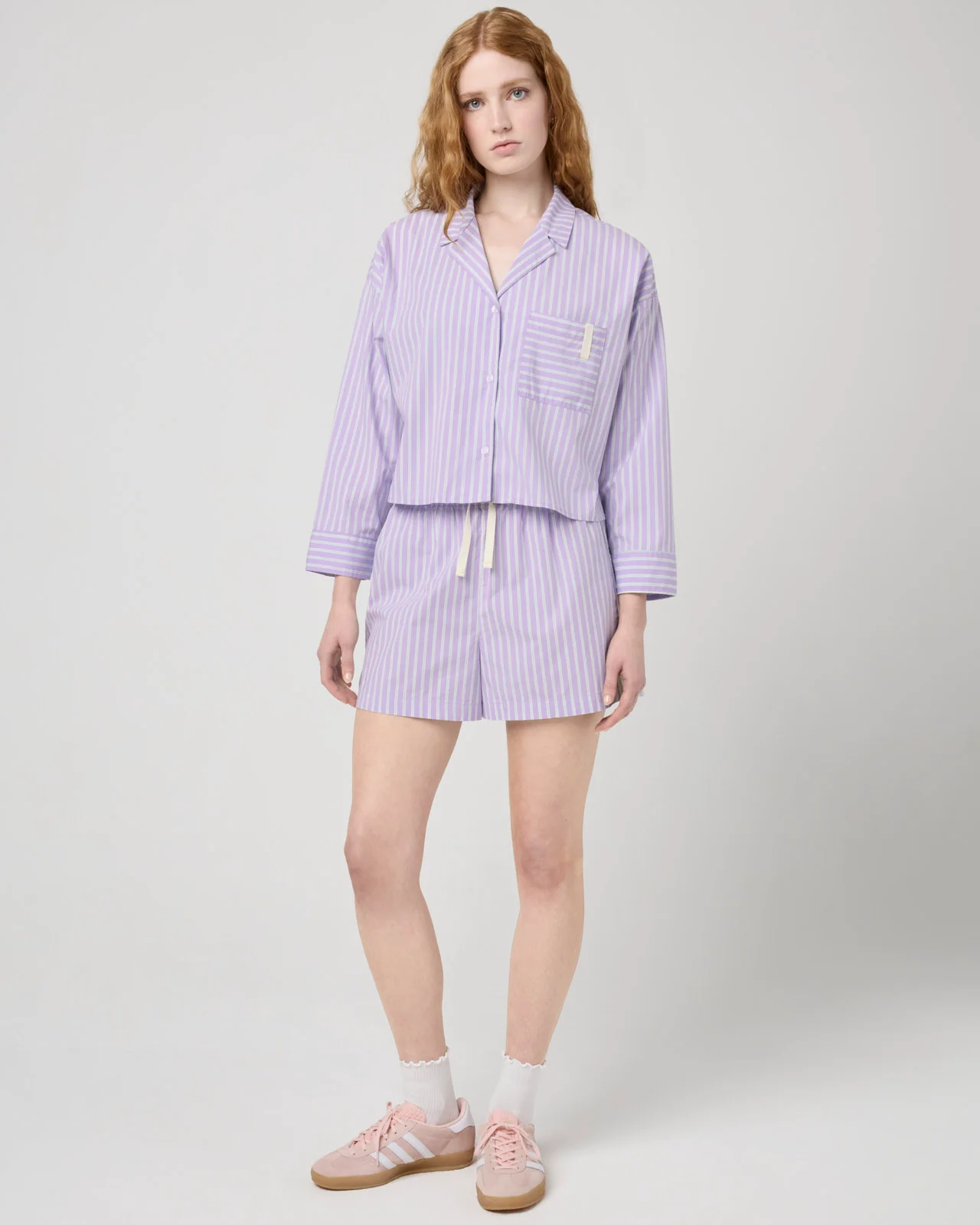 Villa Poplin Stripe Crop Shirt - Image 16