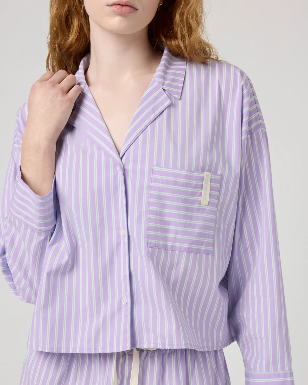 Villa Poplin Stripe Crop Shirt - Image 17