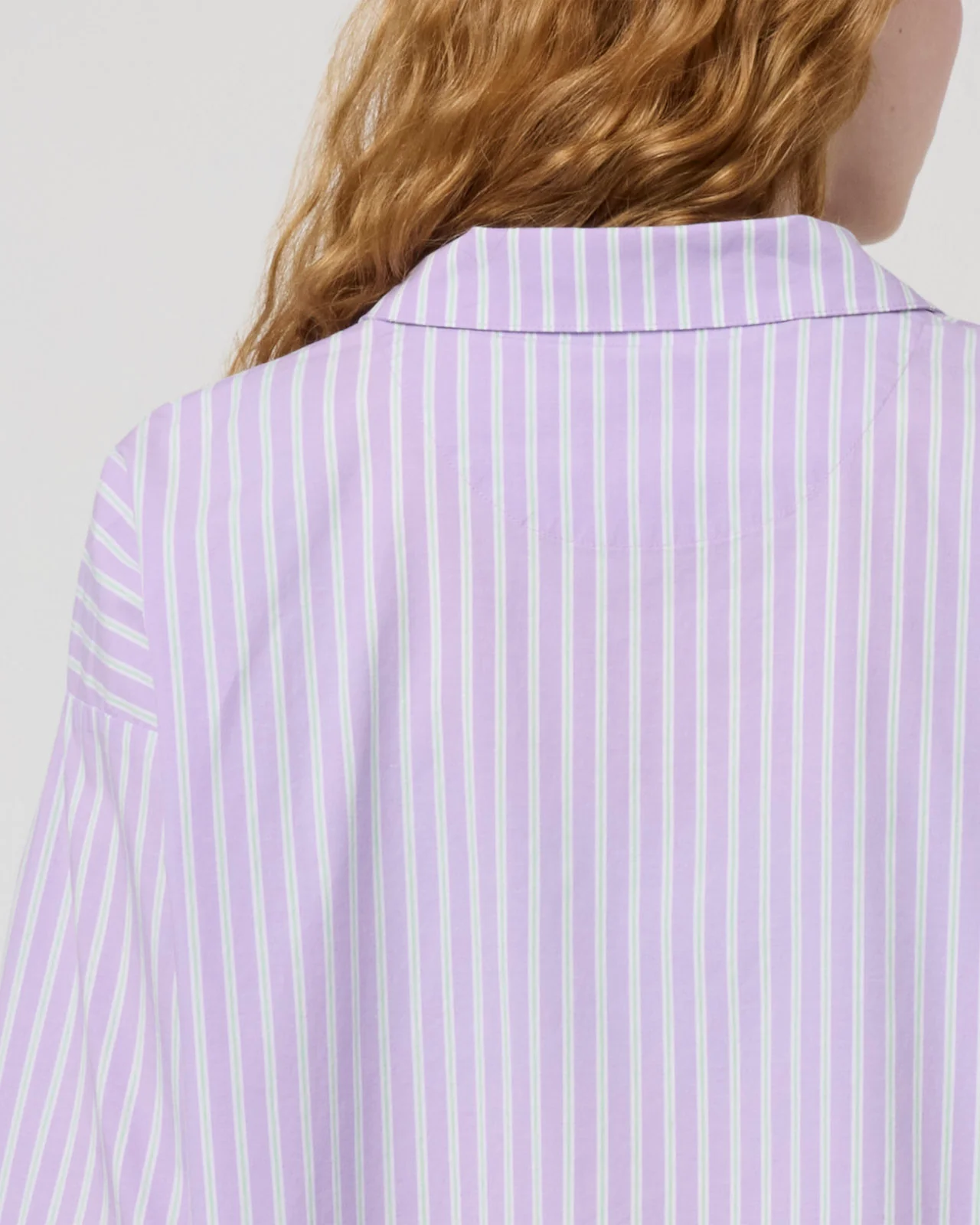 Villa Poplin Stripe Crop Shirt - Image 18