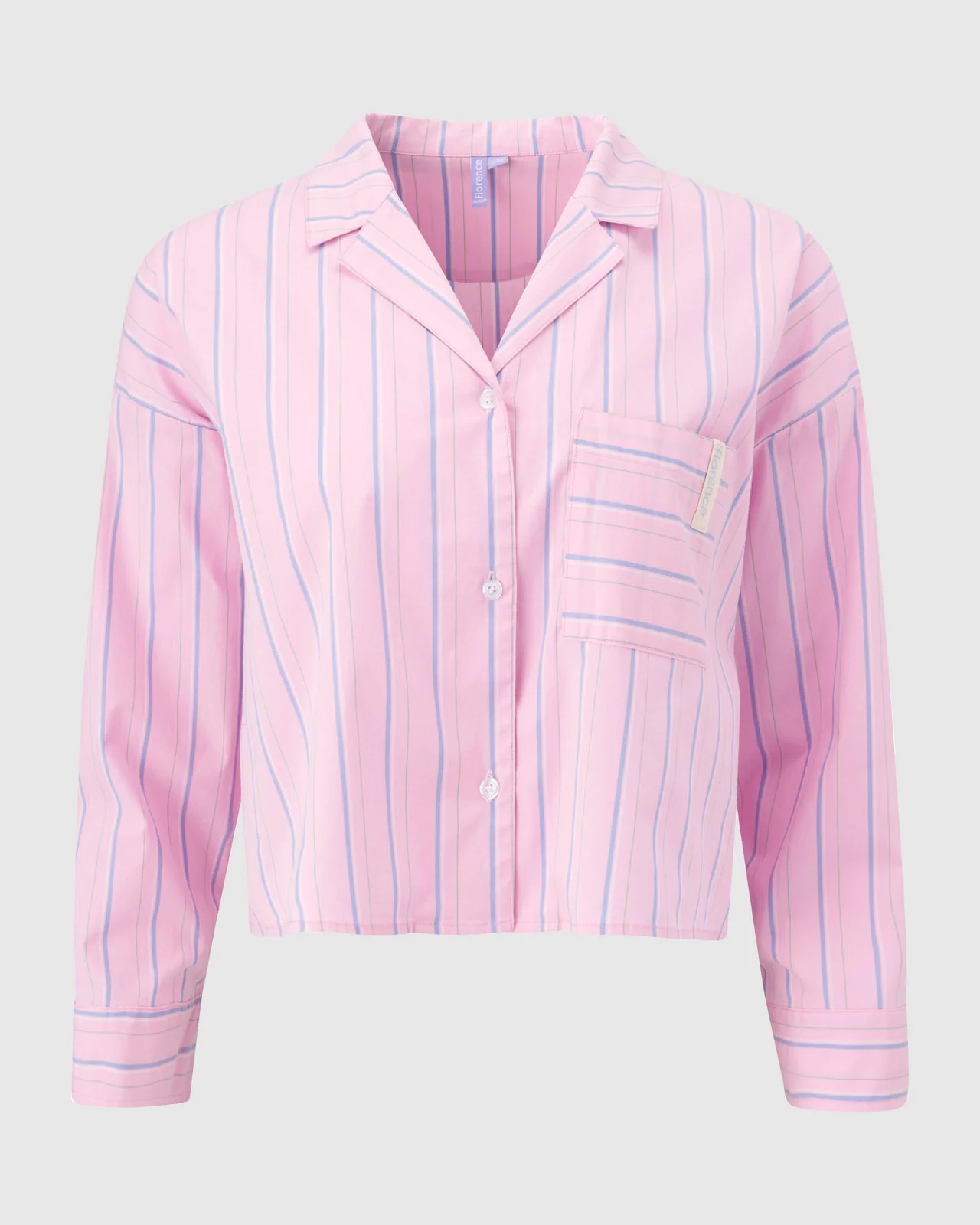 Villa Poplin Stripe Crop Shirt - Image 20