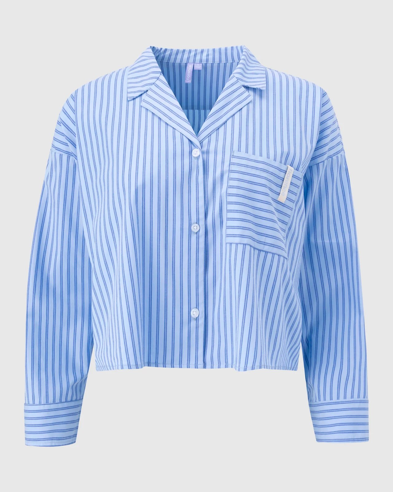 Villa Poplin Stripe Crop Shirt - Image 29