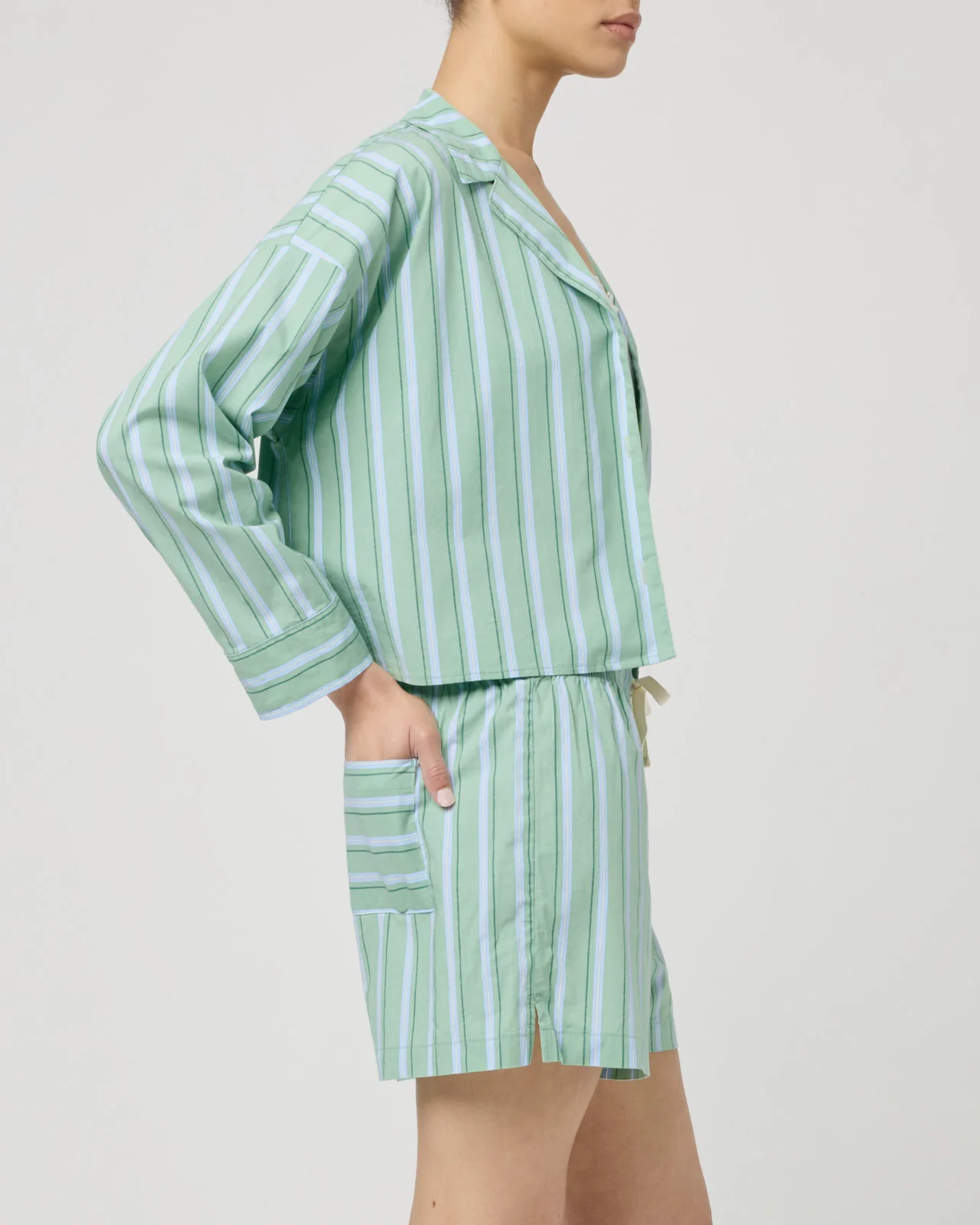 Villa Poplin Stripe Short - Image 6
