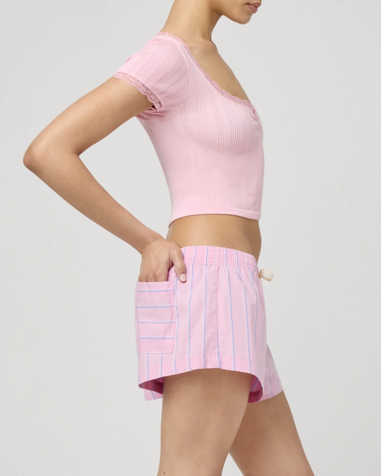 Villa Poplin Stripe Shortie - Image 19
