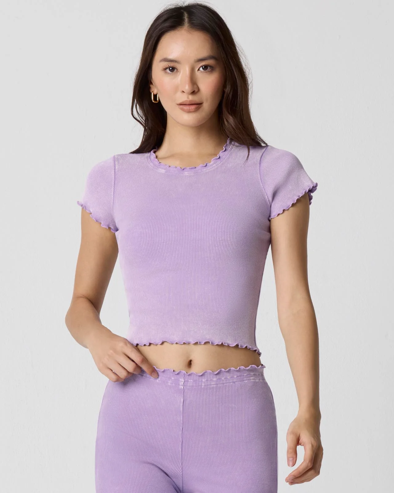 Washed Rib Crop Tee - Image 11