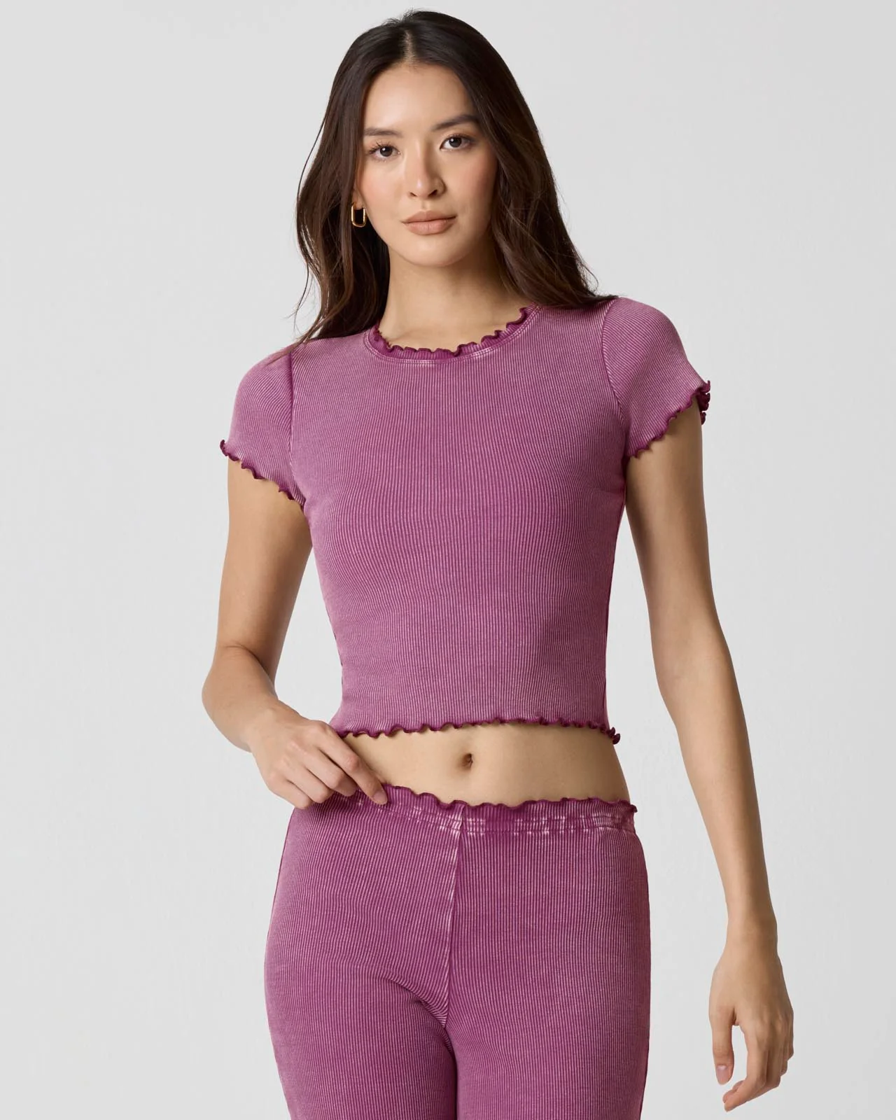 Washed Rib Crop Tee - Image 3